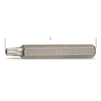 INSERTI PER VITI CON IMPRONTA TAMPER RESISTANT TORX® MODELLO LUNGO T20 L MM 75 ART. 867RTX/L   