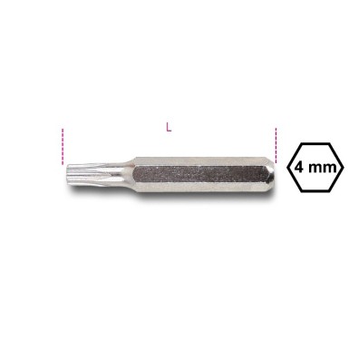 INSERTI 4 MM PER VITI CON IMPRONTA TAMPER RESISTANT TORX® T6 ART. 1256RTX   