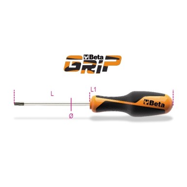 CHIAVI MASCHIO CON IMPUGNATURA PER VITI CON IMPRONTA TAMPER RESISTANT TORX® T9 ART. 1268RTX   