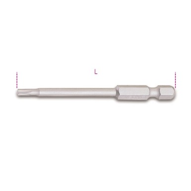 INSERTI PER AVVITATORI PER VITI CON IMPRONTA TORX® MODELLO LUNGO 1/4 L MM 70 T6 ART. 862TX/L   