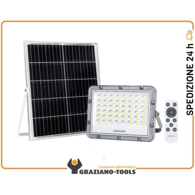 Proiettore LED 50W con pannello solare 4000k - Century 