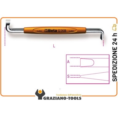 GIRAVITE A SQUADRA PER VITI A TESTA CON INTAGLIO CROMATI SxA MM 1,2x8 ART. 1236B   